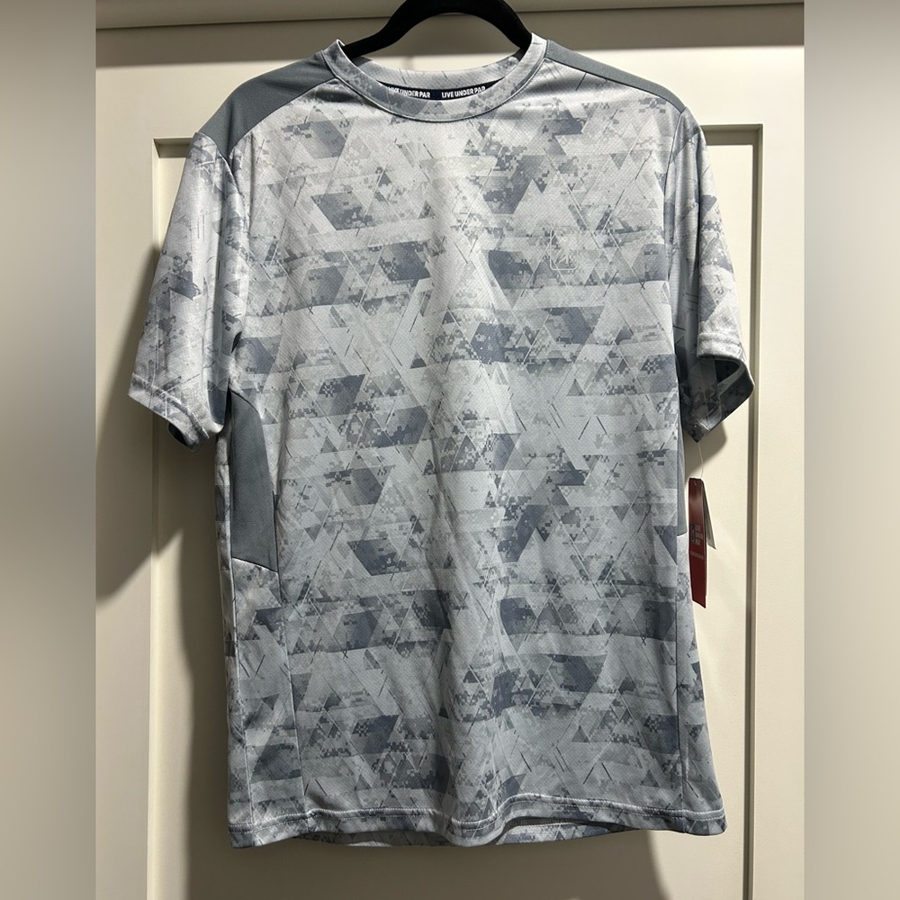 PGA Tour Men's Abstract Gray Tee